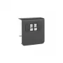 Hager Tehalit SL soporte de aparatos SL20080, caja de conexión de datos Cat.6, 2 tomas, negro grafito, RAL 9011 2 tomas RJ45, Cat.6, UAE WE (8/8), material: PC/ABS libre de halógenos (SL200809079011)