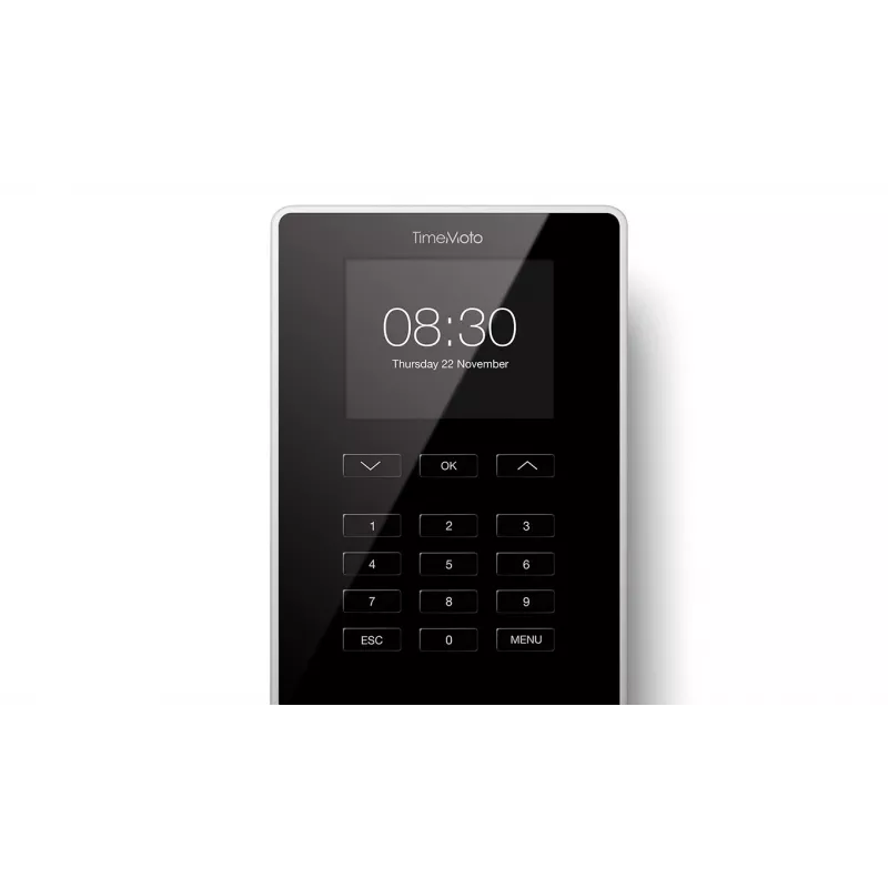 Terminal de control horario Safescan TM-616 negro — TFT de 2,8 pulgadas, dual-core 1 GHz, tarjeta de proximidad, Ethernet LAN, montaje en pared