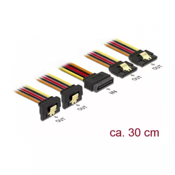 Cable de alimentación interno DeLOCK 60151 0,3 m 4 x SATA 15 polos