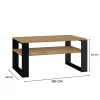 Mesa de centro Topeshop MODERN 1P ART CZ mesa auxiliar / mesa esquinera de centro forma rectangular 2 patas