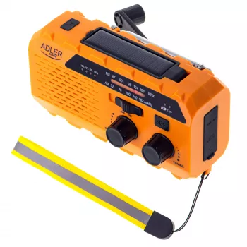 Radio portátil Adler AD 1197 con linterna y función de alarma