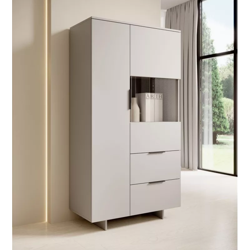 Armario de almacenaje cama meble ALMA 90x41.5xH170 cm cashmere — independiente, para colocar en la pared