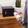 Caja fuerte independiente Yale YSS/250/EB1 — cerradura electrónica y de llave, negra, 250×300×350 mm