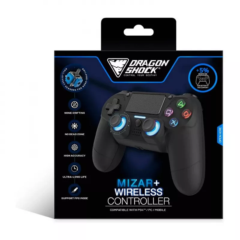 Mando Dragonshock Mizar+ Inalámbrico negro PS4/PC
