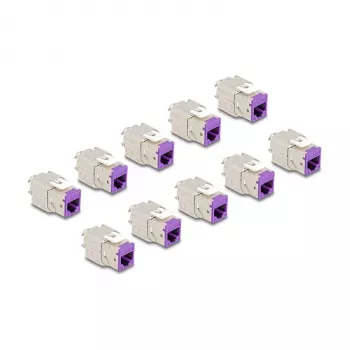 Módulo Keystone DeLOCK 88121 plano violeta RJ-45 10 uds.