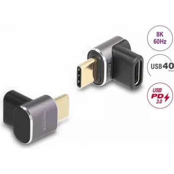 Adaptador USB DeLOCK 60059 40 Gbit/s USB Type-C PD 3.0 100 W acodado