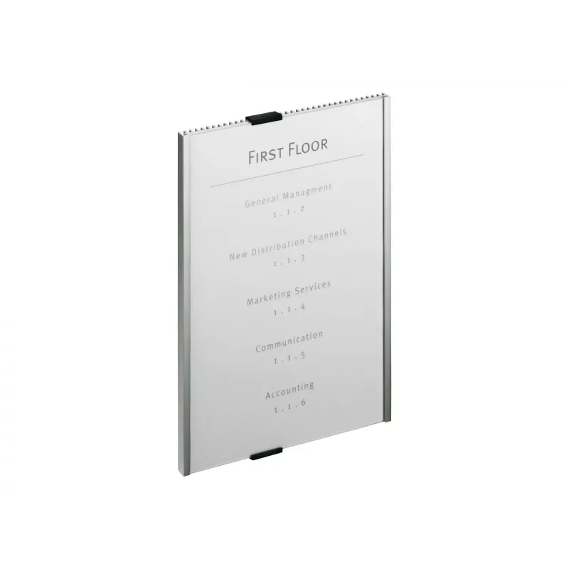 Cartel informativo resistente acrílico aluminio plateado 4806-23