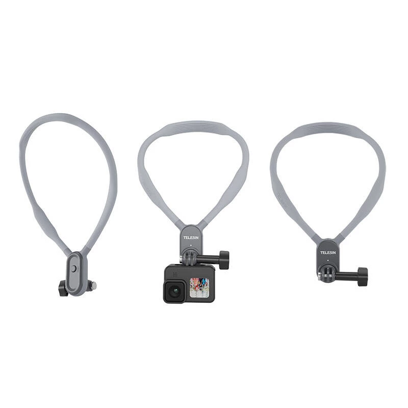 Correa para cuello con soporte para cámaras de acción Telesin TE-HNB-001 – longitud ajustable, soporte de cambio rápido