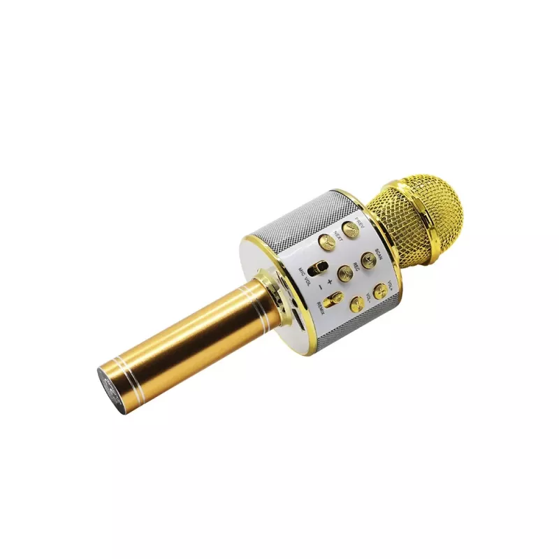 Micrófono MANTA MIC10-G oro cardioide portátil — condensador cardioide, diseño de mano
