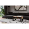 Mesa de centro top e shop Modern 90×58×50 cm, estructura antracita, estantes en roble Artisan mate