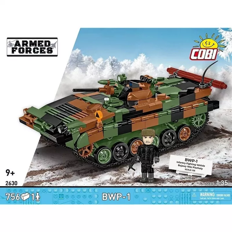 Set de bloques Cobi Armed Forces BWP-1 2630 — set modelo del vehículo de combate de infantería anfibio polaco-ucraniano