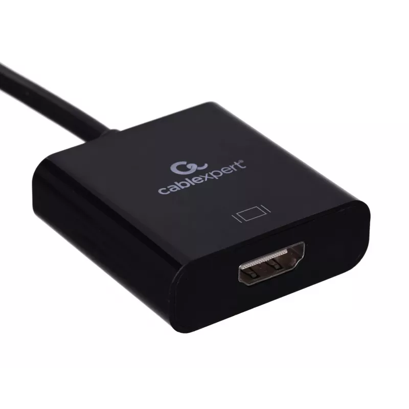 Adaptador USB Type-C a HDMI Gembird A-CM-HDMIF-03, USB 2.0/3.2 Gen2, 3840×2160@30Hz, negro