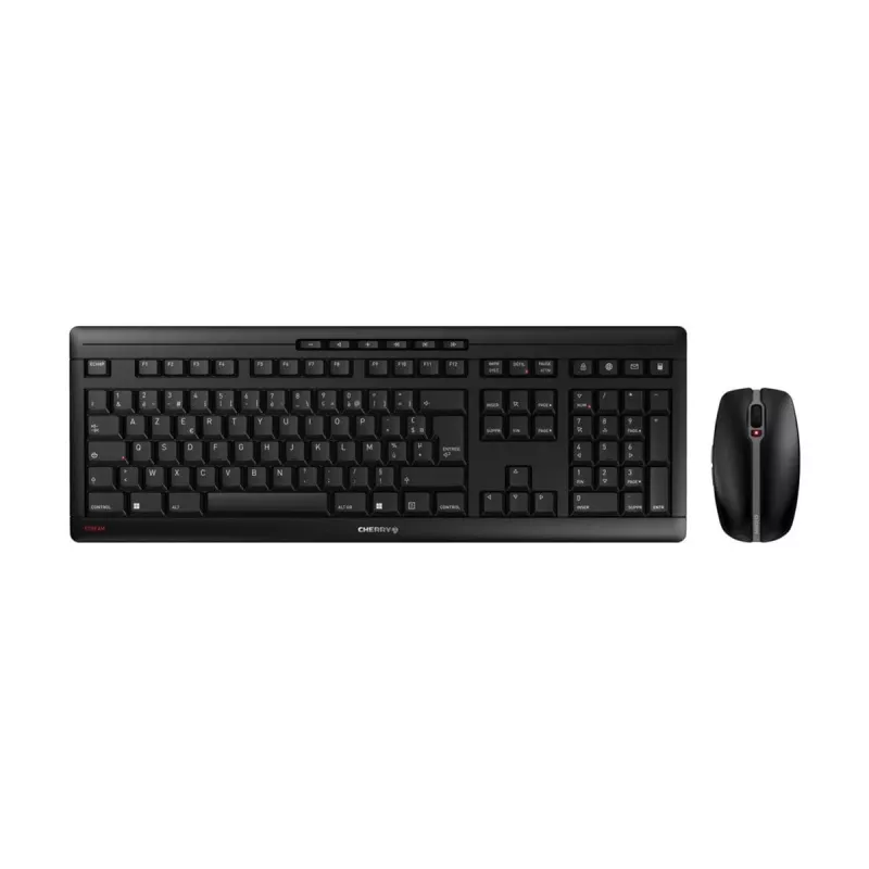 CHERRY Stream Desktop Teclado Ratón incluido Oficina RF Wireless AZERTY Francés Negro