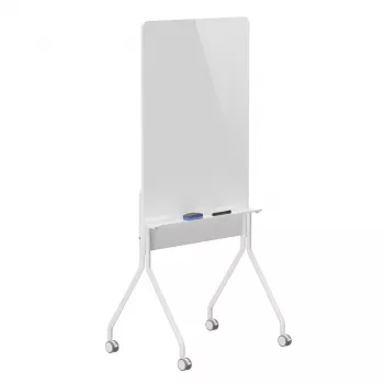 Pizarra de borrado en seco Ergo Office ER-305 — pizarra blanca magnética de pie sobre ruedas, acero, blanca