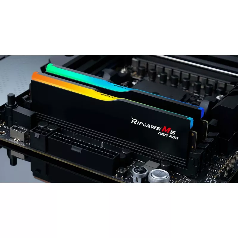 DIMM 64 GB DDR5-6000 (2x 32 GB) Dual-Kit, memoria negra, F5-6000J3238G32GX2-RM5NRK, Ripjaws M5 Neo, AMD EXPO