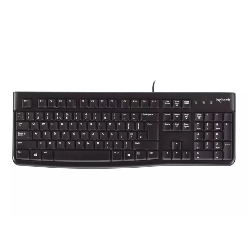 K120 Teclado con cable, con cable, USB, QWERTZ, negro