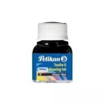 Pelikan Drawing Ink A, contenido: 10 ml en frasquito de vidrio, negro (17) especialmente indicada para plumilla de dibujo, plumilla de trazo, pincel (201665)