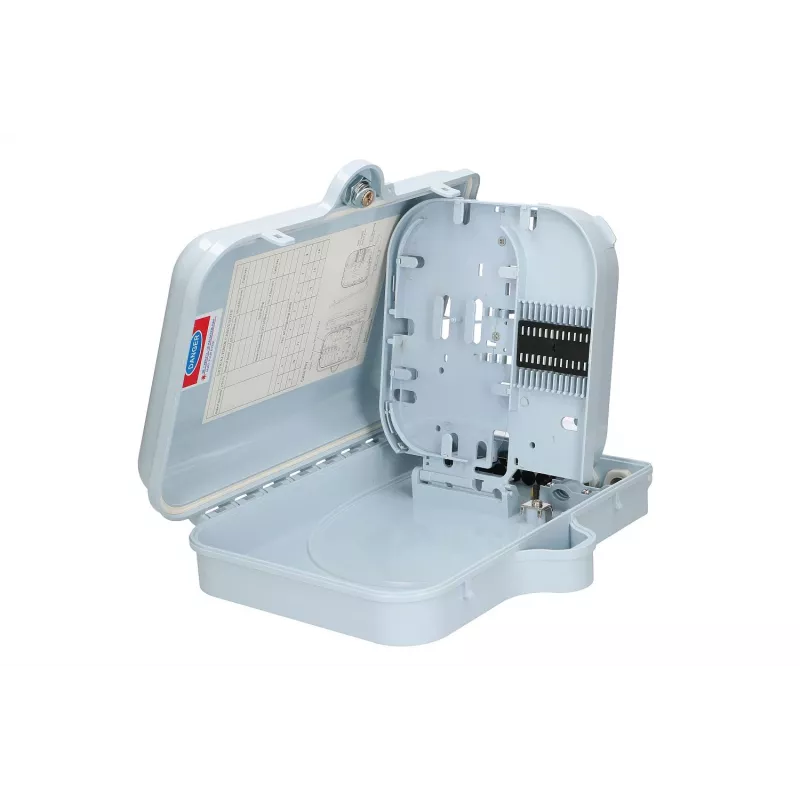 Caja de terminación de fibra óptica Extralink Emma 16 hilos blanca
