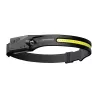 Linterna Esperanza EOT067 negra, linterna frontal LED