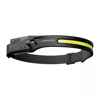 Linterna Esperanza EOT067 negra, linterna frontal LED