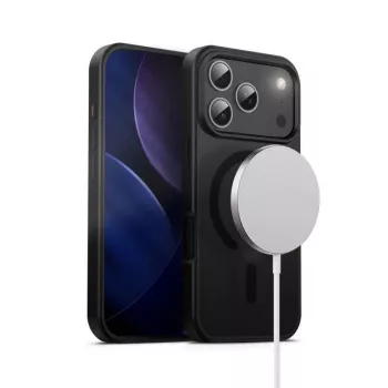 Funda para móvil Crong MagSafe para iPhone 17 Pro – Hybrid negra