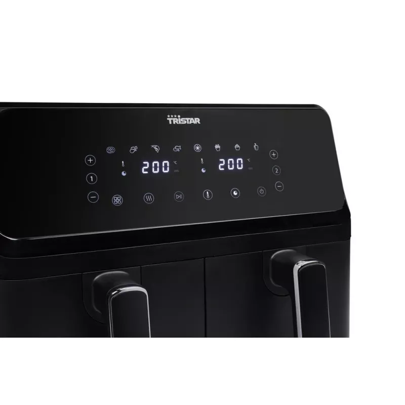 Freidora Tristar FR-9026 doble 8 L independiente 2700 W freidora de aire caliente negra