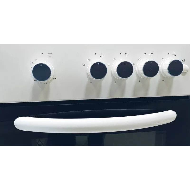 Cocina de gas MPM MPM-54-KGF-21, placa de 4 fuegos, 60 cm, gas, blanca, clase de eficiencia energética A