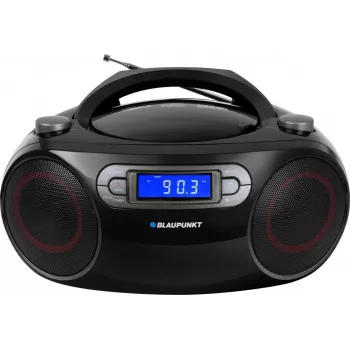 Boombox FM PLL CD/MP3/USB/AUX/Reloj/Alarma