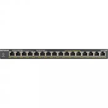 NETGEAR GS316P Unmanaged Gigabit Ethernet (10/100/1000) Power over Ethernet (PoE) Negro