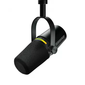 Shure MV7+-K-BNDL - micrófono para locución/canto con conexión XLR/USB-C, negro + soporte de mesa GATOR