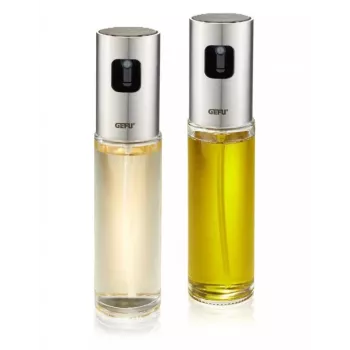 GEFU NEVA dispensador de aceite/vinagre 0,1 l botella vidrio, plástico, acero inoxidable acero inoxidable, transparente