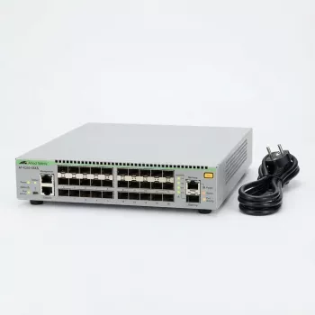Allied Telesis Este precio es solo para fines presupuestarios Switch apilable 10 Gigabit Layer 3 Lite, 18 puertos SFP+, cable de red EU. incl. LLW (AT-X250-18XS-50)