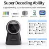 Lector de códigos de barras de sobremesa Qoltec para códigos 1D y 2D, escáner QR, negro