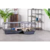 Jaula para conejos de interior ZOLUX Neolife Connect 101,5×54×51 cm – estructura metálica, base de plástico, gris