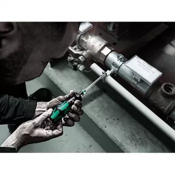 Wera 826 T Kraftform Turbo Destornillador portapuntas con Rapidaptor, 1/4 pulgadas