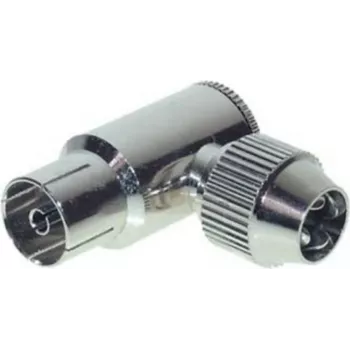 ShiverPeaks 82021-1M Acoplador coaxial acodado, metal, CE