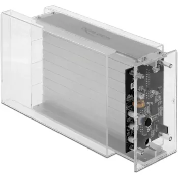 Carcasa HDD/SSD DeLOCK 42624 transparente 2,5/3,5 pulgadas