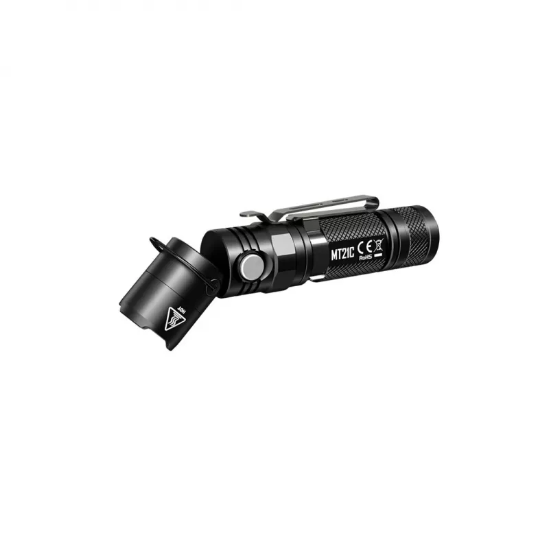 Linterna de mano Nitecore MT21C, 1000 lm, 131 mm, 103,5 g, acepta 18650 o CR123, negra