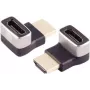 Cambiador de género de cable S/CONN 10-01051 HDMI-A negro plata con acabado dorado