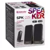 Altavoces DEFENDER SPK-225 2.0 con cable, 4 W RMS, USB/DC 5 V, 3,5 mm, negro