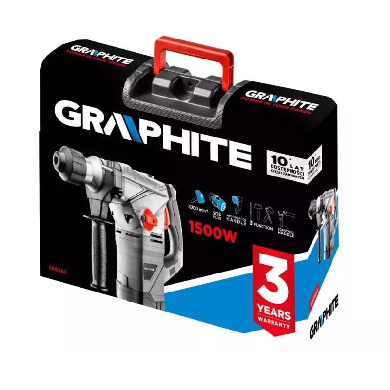 Martillo perforador Graphite 58G862 1500 W 750 rpm SDS Plus
