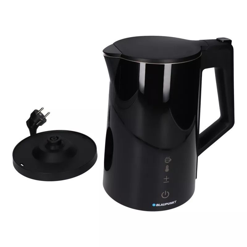 Hervidor eléctrico BLAUPUNKT EKD601, 1,7 L, 2200 W, ajustable 40–100 °C, negro, acero inoxidable