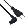 Cable de alimentación SAVIO CL-144, 3 m, acodado 2 polos a conector IEC tipo E, negro
