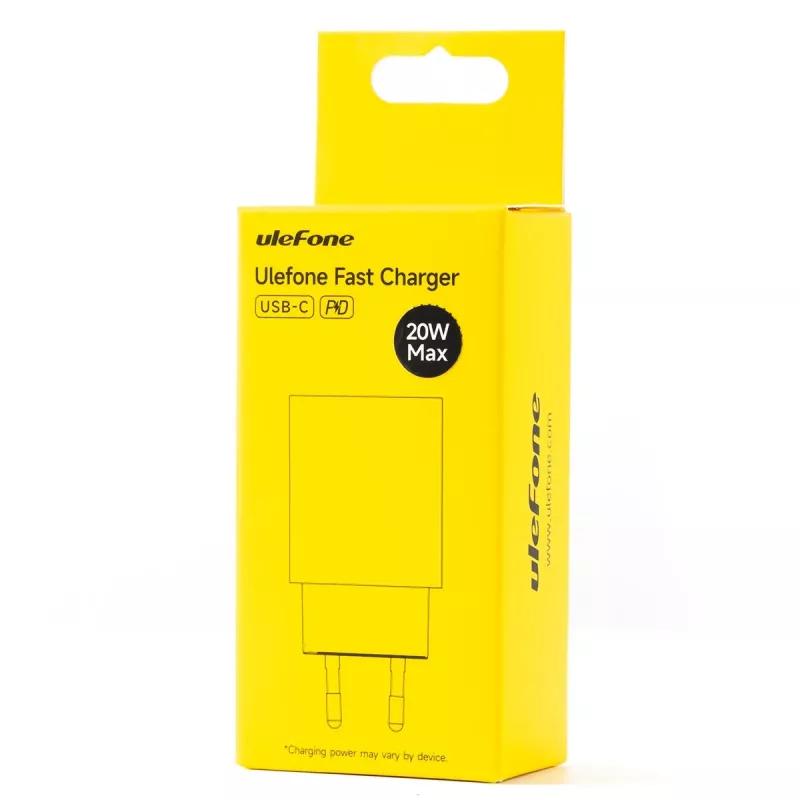 Cargador UleFone 20W fuente de alimentación USB UF-CHAR-20WR para dispositivos móviles, salida de 20 W