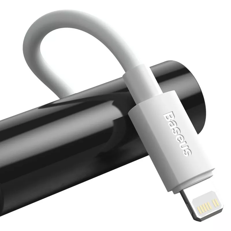 Kit de cables de datos Baseus Simple Wisdom USB-C a Lightning PD 20W (2 uds./set) 1,5m blanco