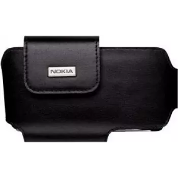 Funda de transporte de cuero Nokia negra (276547) fabricada en cuero y piel sintética en negro. Producto original NOKIA — MPN: 276547 · EAN:
