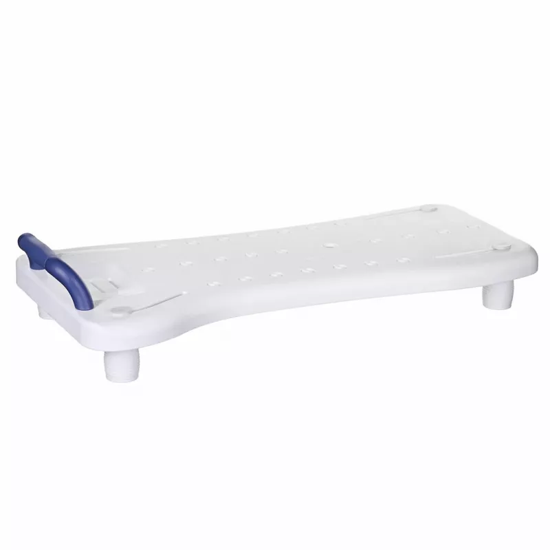 Asiento de bañera ActionMed LW300AM con asa de sujeción – ayuda blanca para la bañera, resistente a la humedad, orificio para colgar