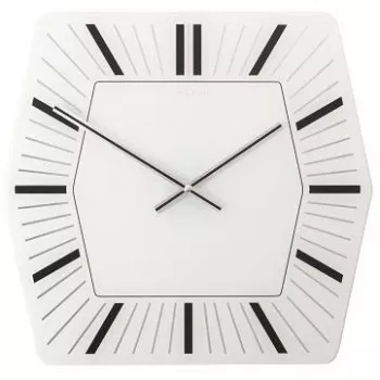 Reloj NeXtime 8128wi Hexagon, 43x43 cm, pared, blanco