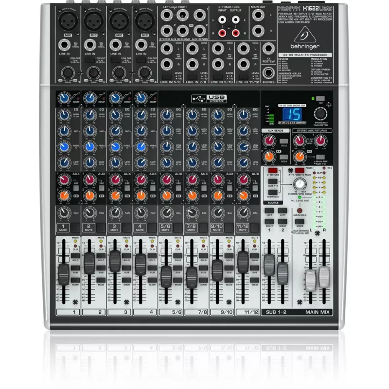 Behringer X1622USB Mesa de mezclas de audio 16 canales 10 - 200000 Hz