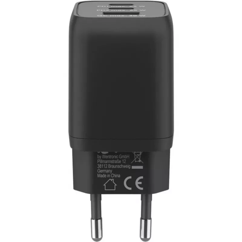 Goobay 64753 Cargador para dispositivos móviles Auriculares - Smartphone - Tablet Negro AC Carga rápida Interior (64753)